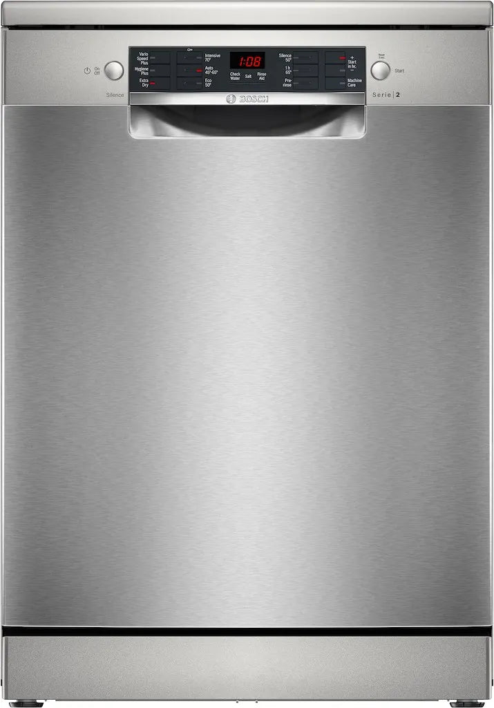 Bosch SMS26AI08G Serie 2 Vrijstaande Vaatwasser - Zilver (60 cm)