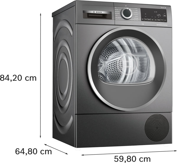 Bosch WQG245R1GB Serie 6 Warmtepompdroger 9 kg - Gietijzergrijs