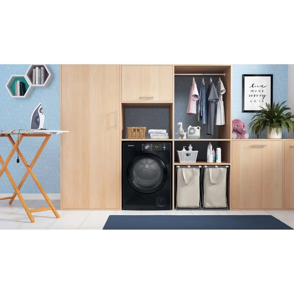 Indesit YT M11 92B X UK Vrijstaande Warmtepompdroger 9 kg - Zwart