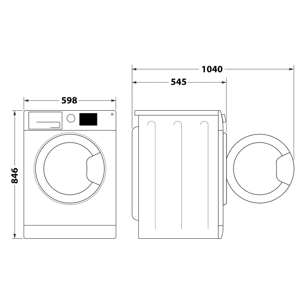 Indesit IDHE80WIRE Warmtepompdroger 8 kg - Wit