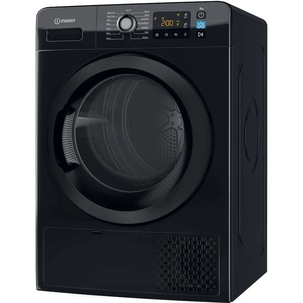 Indesit YT M11 92B X UK Vrijstaande Warmtepompdroger 9 kg - Zwart