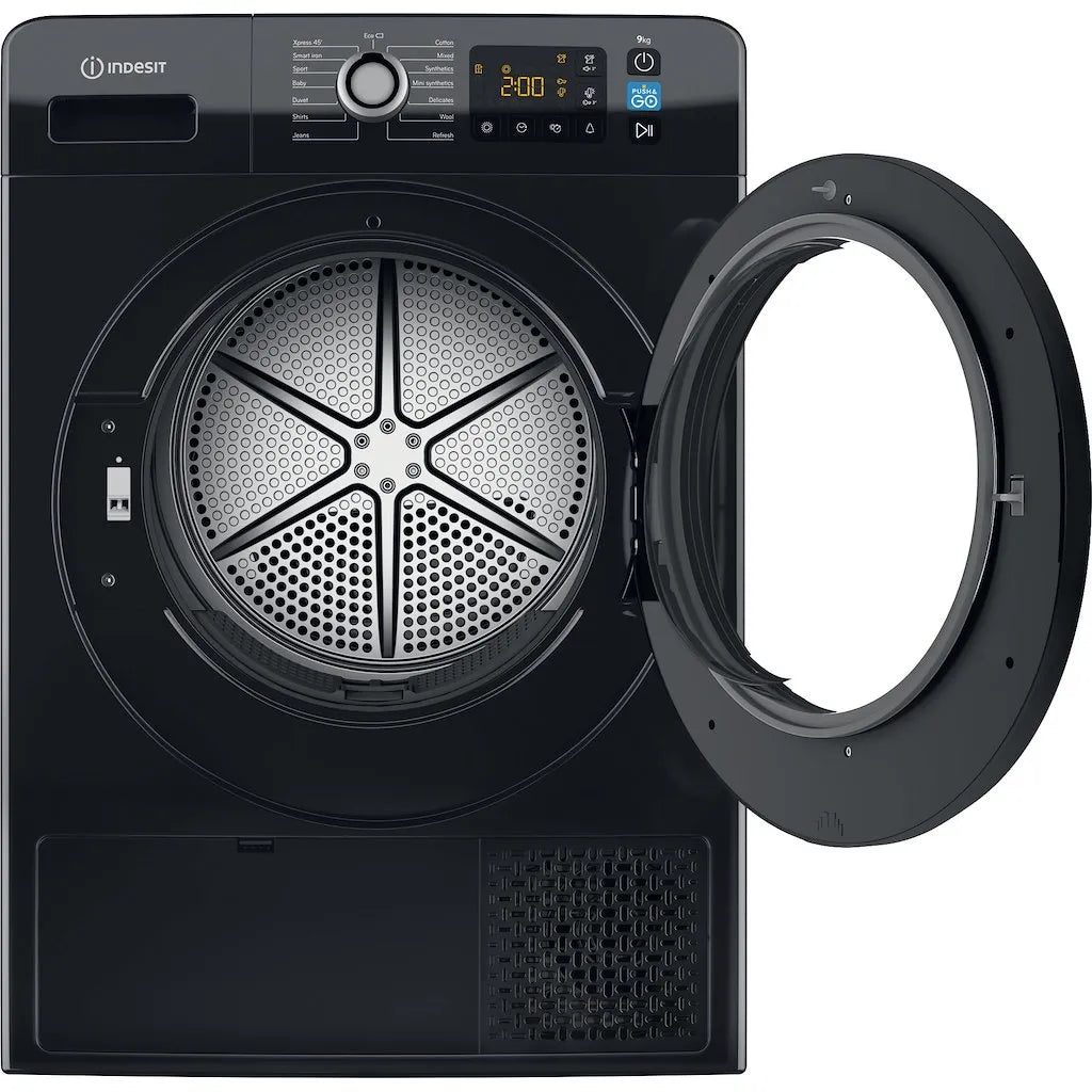 Indesit YT M11 92B X UK Vrijstaande Warmtepompdroger 9 kg - Zwart